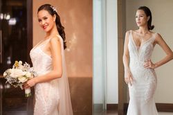 Siêu mẫu Phương Mai thay 3 bộ váy cưới, mang trang sức 1,4 tỷ trong ngày trọng đại