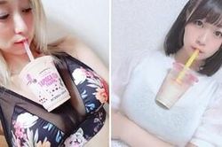 Thử thách dùng vòng một 'khủng' đỡ cốc trà sữa đang 'làm mưa làm gió' mạng xã hội