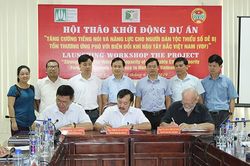 Hội thảo 'Tăng cường tiếng nói và năng lực cho người dân tộc thiểu số dễ bị tổn thương ứng phó với biến đổi khí hậu Tây Bắc Việt Nam (VOF)'