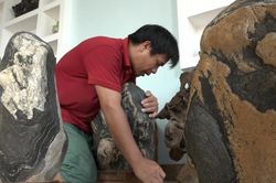 Bộ sưu tập hơn 1.000 viên đá kiểng của người đàn ông Quảng Ngãi