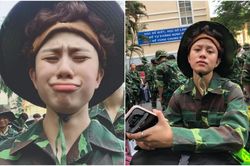 Vừa đóng máy 'Về nhà đi con' đã phải đi quân sự, Bảo Hân đăng ảnh mếu máo, được bố và 'chị' Bảo Thanh vô an ủi
