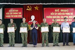 Thành phố Ninh Bình diễn tập chiến đấu phòng thủ