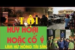 Hình phạt cho tội hủy hoại tài sản?