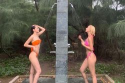 Chipu và Quỳnh Anh Shyn diện bikini đọ dáng nóng bỏng