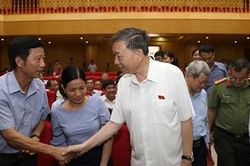 Bộ trưởng Tô Lâm tiếp xúc cử tri tại huyện Thuận Thành, Bắc Ninh
