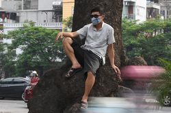 Cha ngồi trên cây, mẹ làm 'Ninja' ngóng con ngoài cổng trường thi