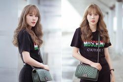 Nam Em bị nhầm là gái Hàn với mái tóc vàng hoe ở sân bay