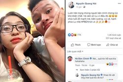 Quang Hải gửi lời chúc ngọt ngào nhân sinh nhật 20 tuổi của bạn gái