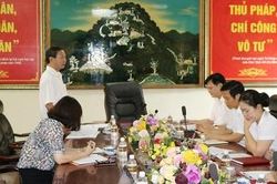 Đoàn công tác của Ủy ban Kiểm tra Tỉnh ủy làm việc với Ban cán sự Đảng TAND tỉnh