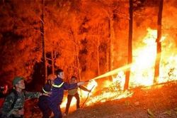 Hà Tĩnh: Gần trăm hộ dân phải di dời khẩn cấp do đám cháy tiếp tục bùng phát