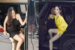 Mai Phương Thúy bước xuống xe cũng thần thái ngời ngời nhưng đến Hương Giang thì khiến fan 'thả tim' không ngớt