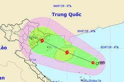 Tâm bão có thể ở vùng biển từ Quảng Ninh đến Nam Định trong 2 ngày tới