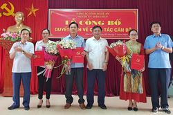 Diễn Châu trao quyết định bổ nhiệm công tác cán bộ