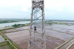 Dân mạng 'ném đá' thử thách leo cột điện 100 mét của vlogger Thái Bình