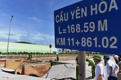 Cầu Yên Hòa ở Thanh Hóa bị xé toạc sau mưa bão số 2
