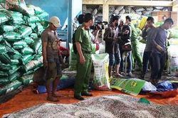 Bắt quả tang một cơ sở sản xuất phân bón giả