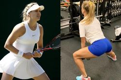 Mỹ nhân quần vợt Bouchard diện quần bó hết cỡ, khoe trọn vòng 3 khi tập gym