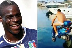 'Ngựa chứng' Balotelli chơi ngông, bắt chủ quan bar 'cởi truồng' chạy xe máy lao xuống biển