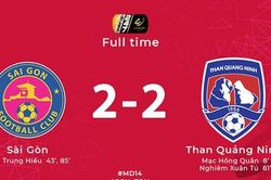 V-League: Sài Gòn và Than Quảng Ninh chia điểm trong trận hòa 2-2