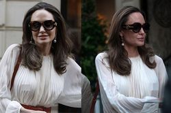 Angelina Jolie bất ngờ táo bạo 'thả rông' vòng một trên phố