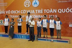 Hà Nội xếp thứ hai toàn đoàn giải cờ vua trẻ toàn quốc 2019