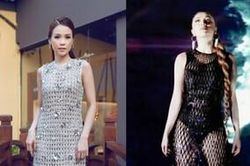Đông Nhi bị hại, Phí Phương Anh lại lên hương khi diện váy như tấm lưới đánh cá