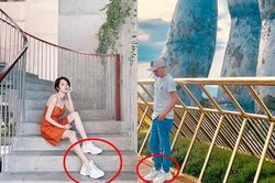 Bảo Anh cắt tóc ngắn cá tính, diện giày đôi đi du lịch cùng Hồ Quang Hiếu ở Đà Nẵng