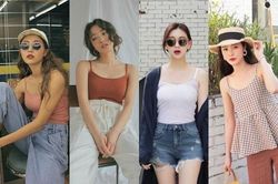 Diện đồ trang nhã mãi chán rồi, phái đẹp F5 khi mix áo hai dây cá tính