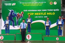 Đồng Tháp xếp hạng 3 toàn đoàn giải Vovinam học sinh toàn quốc 2019