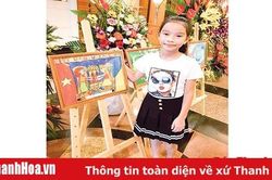 Cô bé vẽ tranh đất nước Ukraina