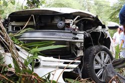 Hiện trường taxi Vinasun tông 2 bà cháu tử vong