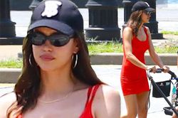 Irina Shayk váy ngắn dáng thon nổi bật trên phố