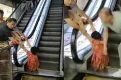 Bị 'nuốt' vào thang cuốn, người phụ nữ phải cắt cụt chân trái
