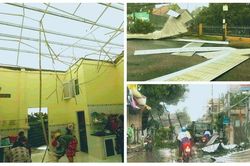Dông lốc làm 1 người chết, hàng trăm căn nhà bị tốc mái