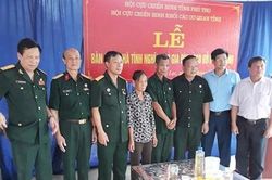 Trao nhà tình nghĩa cho hội viên cựu chiến binh hoàn cảnh khó khăn