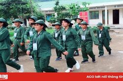 70 thanh, thiếu niên Phú Tân tham gia lớp 'Trải nghiệm quân đội'