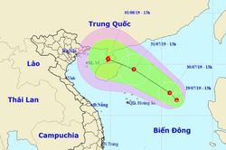 Xuất hiện vùng áp thấp trên Biển Đông