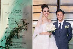 Thực đơn tiệc cưới toàn 'sơn hào hải vị' của Đàm Thu Trang và các sao Việt