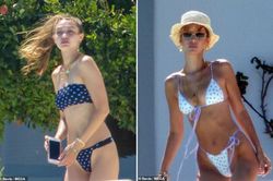 Chị em Gigi và Bella Hadid khoe body không mỡ thừa với bikini bé xíu