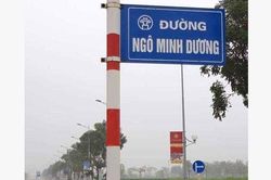 Yêu cầu tháo dỡ biển tên đường tự phát Ngô Minh Dương ở Hà Nội