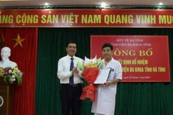 Bổ nhiệm tân Giám đốc Bệnh viện Đa khoa Hà Tĩnh