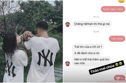 Bạn gái Hà Đức Chinh đăng tải đoạn tin nhắn cho thấy sự ngọt ngào của chàng cầu thủ