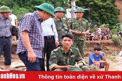 Thứ trưởng Bộ NN&PTNT Nguyễn Hoàng Hiệp kiểm tra tình hình mưa lũ tại huyện Quan Sơn