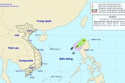 Áp thấp nhiệt đới trên Biển Đông sẽ suy yếu dần thành một vùng áp thấp