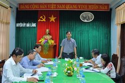 Thường trực Tỉnh ủy Quảng Trị làm việc với Thường trực Huyện ủy Hải Lăng