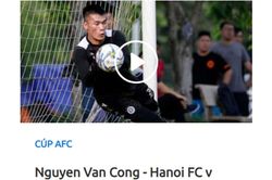 Trang chủ Liên đoàn bóng đá châu Á nhầm thủ thành Văn Công với Bùi Tiến Dũng