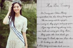 Xinh đẹp và sở hữu thành tích học tập đáng ngưỡng mộ, Tân hoa hậu Lương Thùy Linh còn gây bất ngờ với loạt chữ viết tay đẹp như in