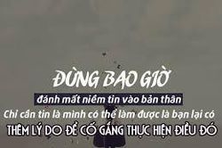 Hãy có niềm tin