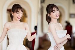 Nhã Phương hóa công chúa dự sự kiện: Fan trầm trồ bà xã Trường Giang ngày càng xinh đẹp!
