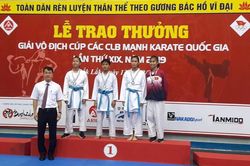Cúp các CLB mạnh karate quốc gia năm 2019: Gia Lai đoạt 3 huy chương